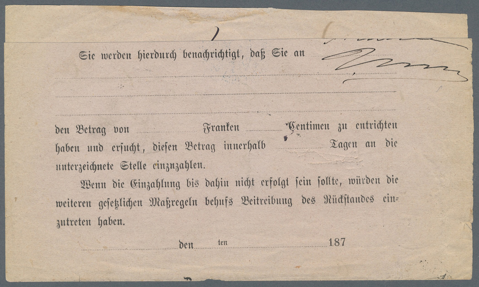 Br Deutsches Reich - Pfennige: 1875/79, 10 Pfennige Rot Auf Drucksache Nach Belgien, Entwertet Mit K1 « - Covers & Documents