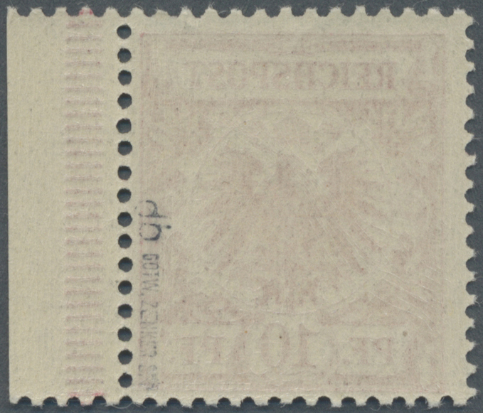 ** Deutsches Reich - Krone / Adler: 1899, 10 Pfg. Lilarot Vom Rechten Bogenrand, Farbfrisch Und Gut Gez - Ongebruikt