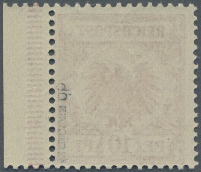 ** Deutsches Reich - Krone / Adler: 1899, 10 Pfg. Lilarot Vom Rechten Bogenrand, Farbfrisch Und Gut Gez - Neufs