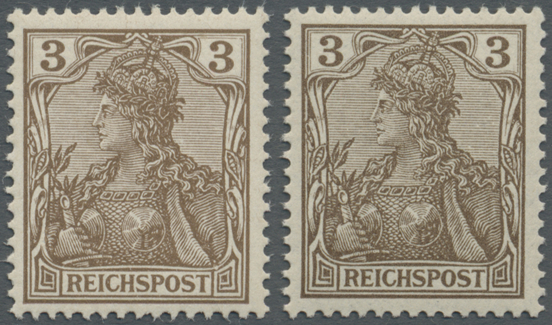 ** Deutsches Reich - Germania: 1900, Germania Reichspost 3 Pf, Postfrisches Luxusstück In Der Guten Far - Neufs