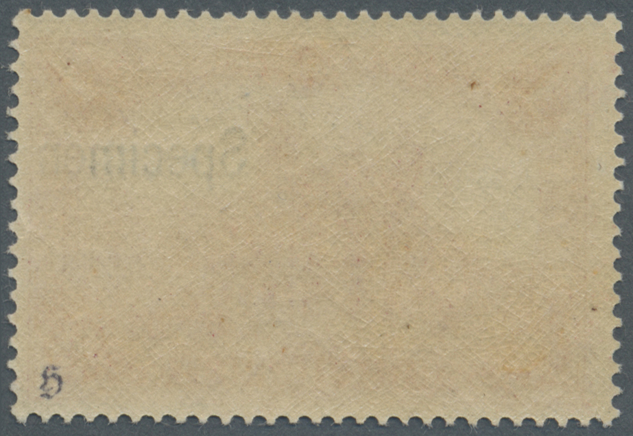 ** Deutsches Reich - Germania: 1900, 1 Mark Reichspostamt Postfrisch Mit Aufdruck "Specimen", Attest Pa - Neufs