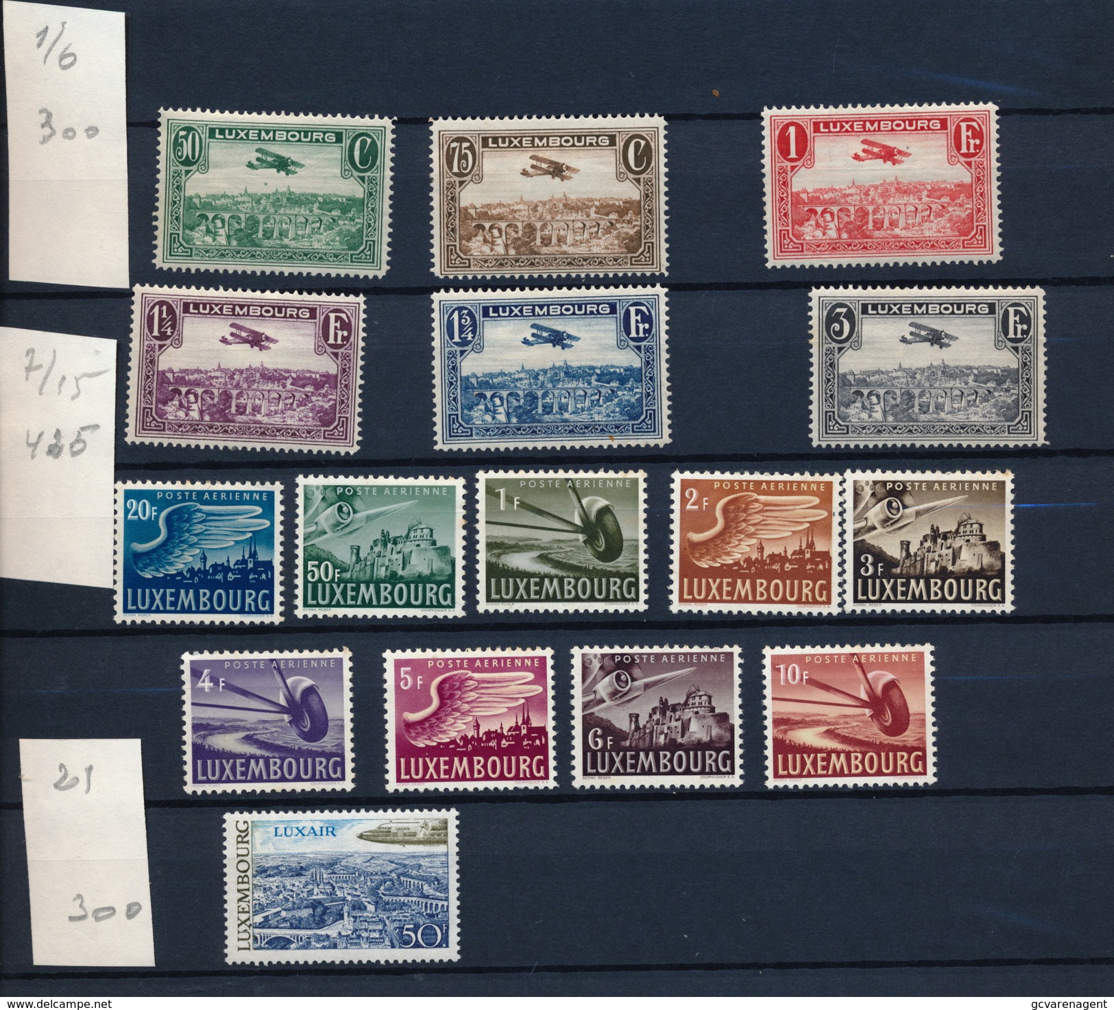 LUXEMBOURG  = LOT 1/6 SPOREN SCHARNIER = 7/15 & 21 POSTFRIS - Unused Stamps