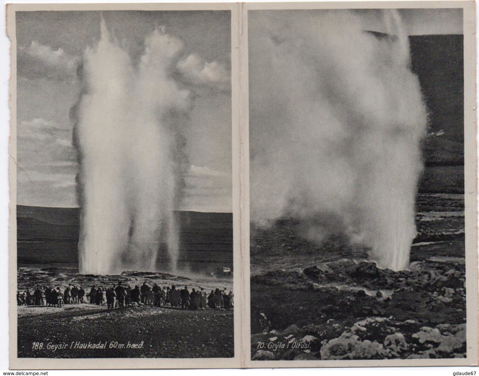 NORVEGE / NORGE - CARTE DOUBLE - GEYSIR I HAUKADAL / GRYLA I ÖLFUSI - Norwegen