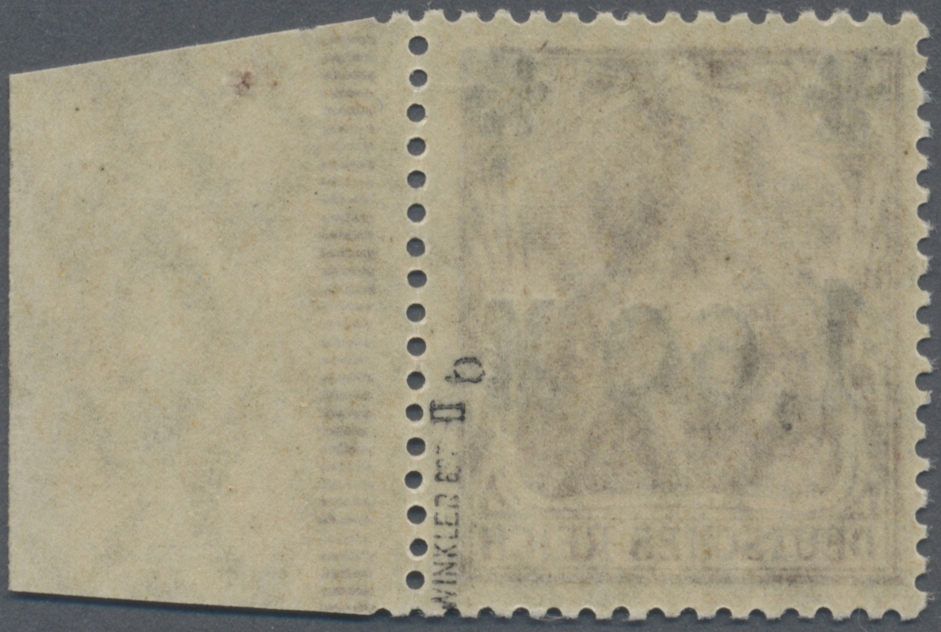 ** Deutsches Reich - Inflation: 1921, 1.60 Mark Auf 5 Pfg. Dunkelbraun, Stumpfschwarzer Aufdruck, Postf - Brieven En Documenten