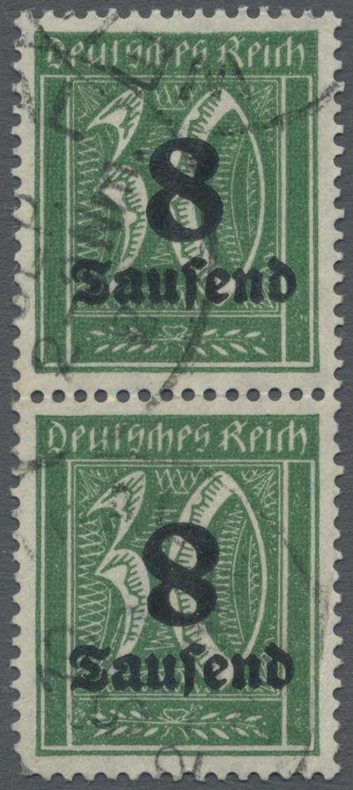 O Deutsches Reich - Inflation: 1923, Freimarke: Ziffer Im Rechteck 8 Tsd Auf 30 Pf Opalgrün Mit Wasser - Lettres & Documents
