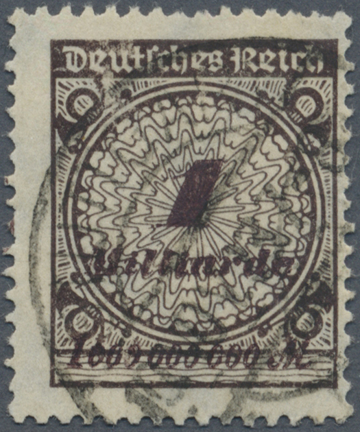O Deutsches Reich - Inflation: 1923, Freimarken Im Korbdeckel-Muster, 1 Mrd M, Gezähnt Im PLATTENDRUCK - Lettres & Documents
