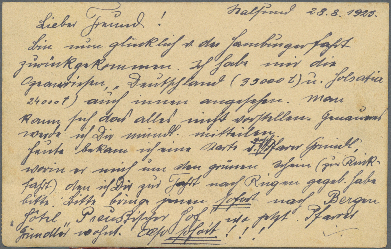 GA Deutsches Reich - Weimar: 1923, 50 Pfg. Rentenpfennig Und 10 Pfg. Adler Als Portogerechte Zufrankatu - Ongebruikt