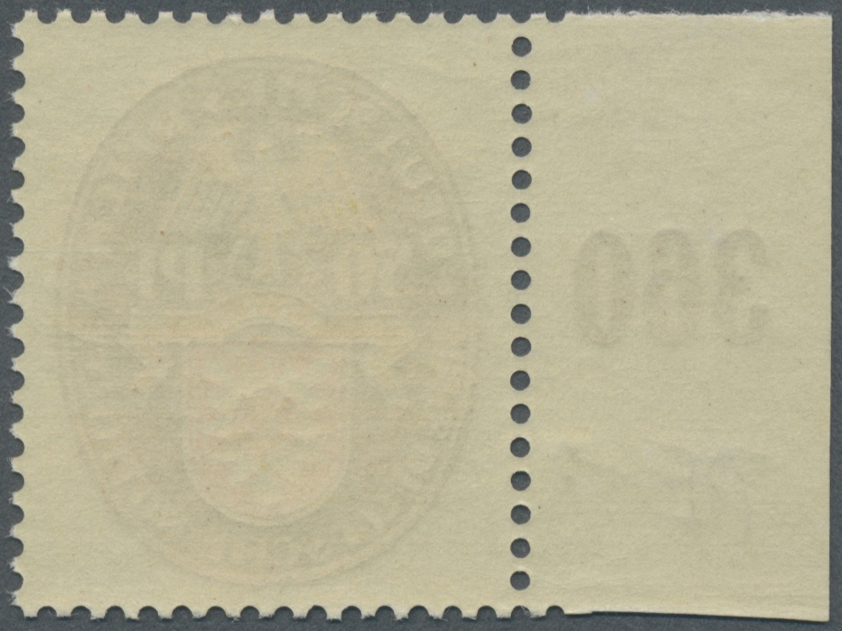 ** Deutsches Reich - Weimar: 50 Pfg. Wappen, PE Statt PF, Postfrisches Qualitätsstück Der Seltenen Vari - Ongebruikt