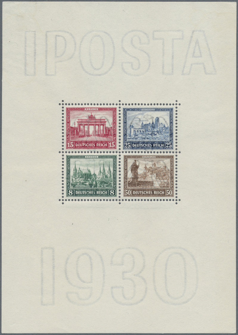 ** Deutsches Reich - Weimar: 1930, IPOSTA-Block, Marken Wie Ausgegeben Postfrisch, In Den Oberen Ecken - Ongebruikt