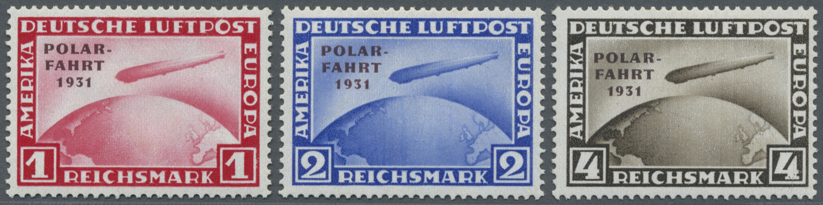 * Deutsches Reich - Weimar: 1931, "Polarfahrt", Kompletter Satz Sauber Ungebraucht Mit Erstfalz(rest), - Neufs