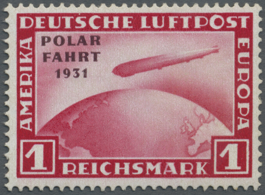 * Deutsches Reich - Weimar: 1931, 1 RM Polarfahrt Mit Abart "fehlender Bindestrich", Ungebraucht Mit F - Ongebruikt