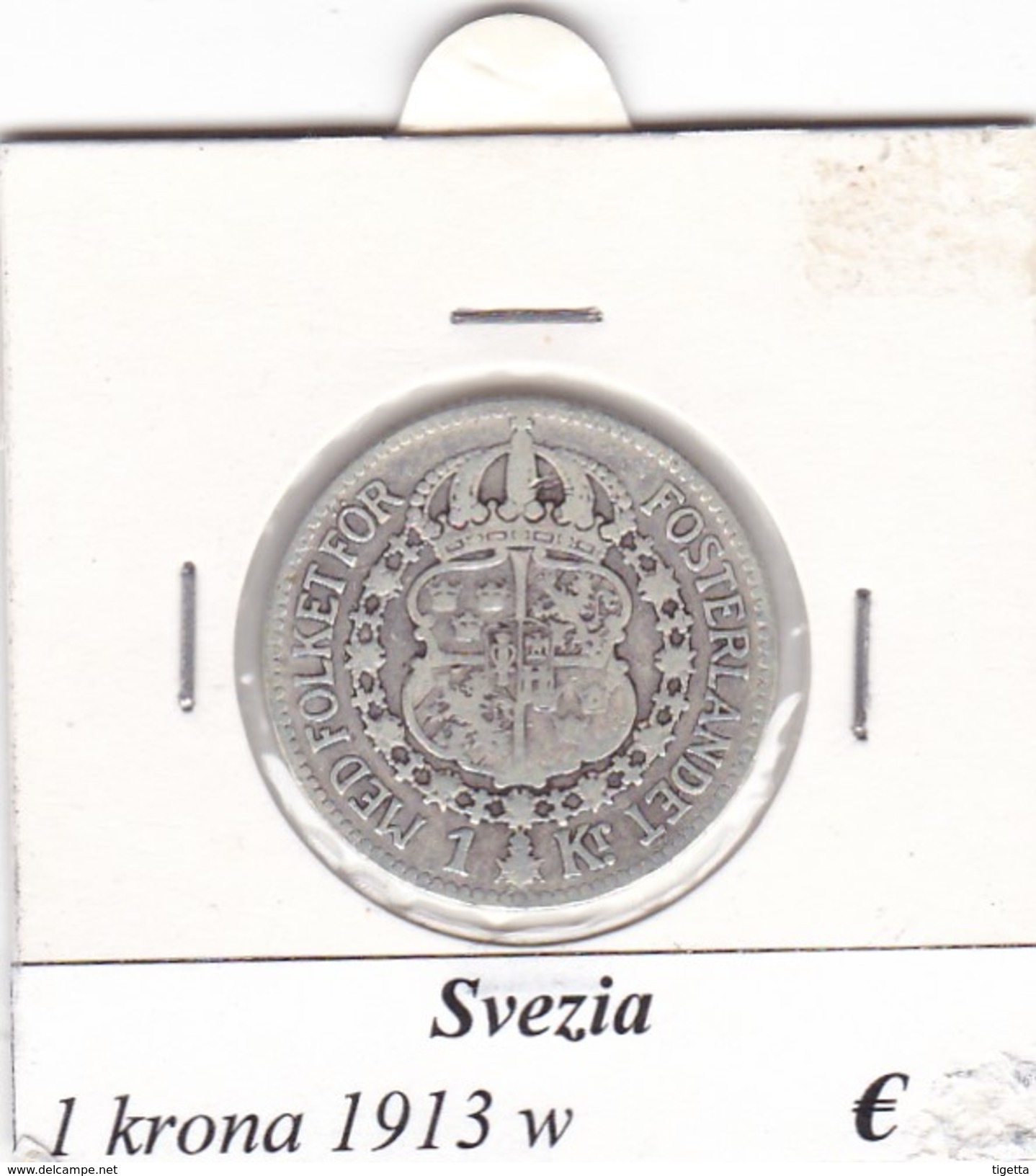 SVEZIA   1  KRONA  ANNO 1913  COME DA FOTO - Suecia