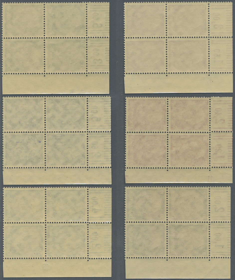 ** Deutsches Reich - 3. Reich: 1933, 1 Bis 100 Pf Hindenburg Jeweils Im 4er-Block Aus Der Linken Oberen - Ongebruikt