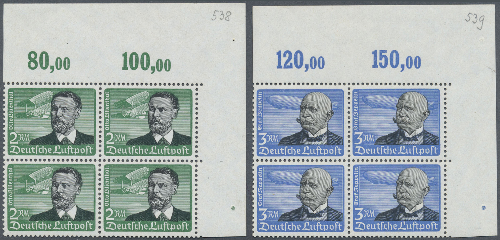 **/ Deutsches Reich - 3. Reich: 1934, Flugpostmarken 5 Pfg. Bis 3 RM, Einwandfrei Postfrischer Eckrandvi - Ongebruikt