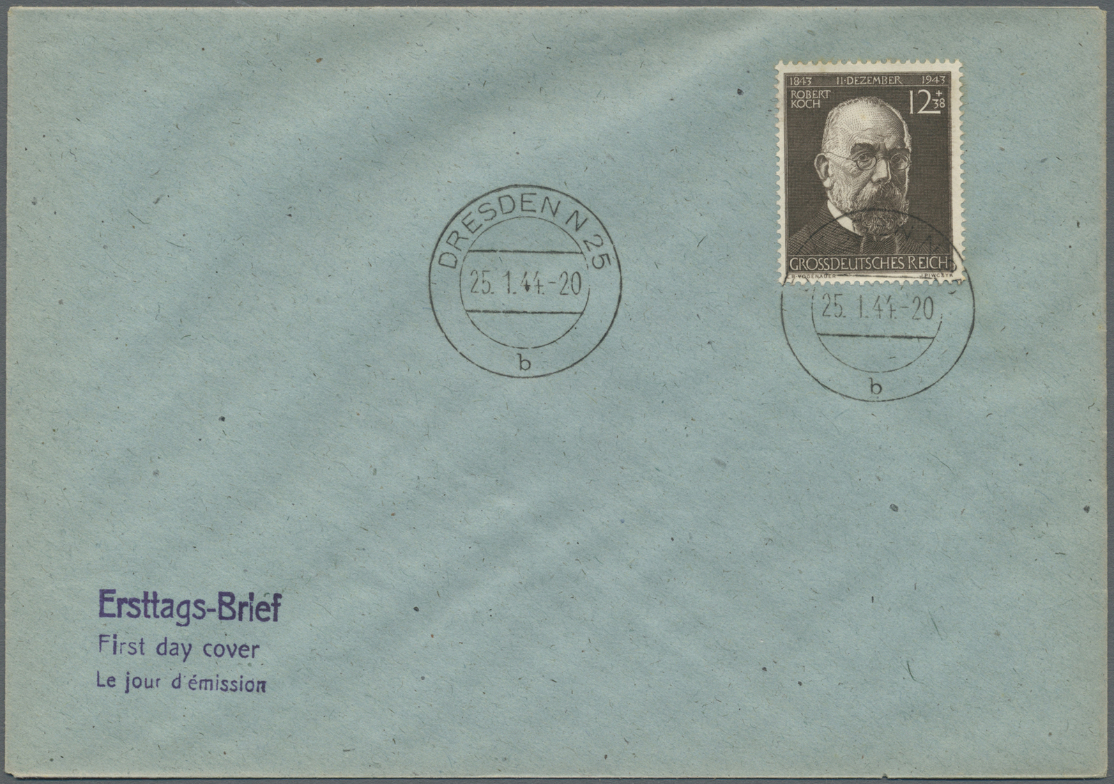 Deutsches Reich - 3. Reich: 1938/1944, Sieben FDC, Gautheater Saarpfalz ESST Saarbrücken, Lübeck ESS - Ongebruikt