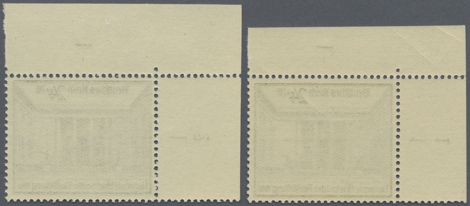 ** Deutsches Reich - 3. Reich: 1940, 24+76Pf Briefmarkenausstellung, Mit FN"1" (leicht Angetrennt) Und - Ongebruikt