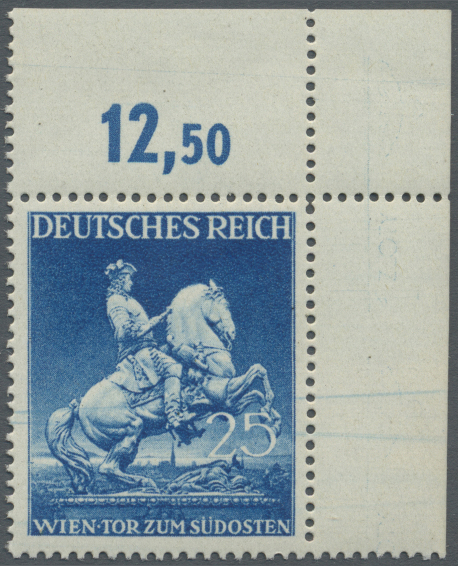 * Deutsches Reich - 3. Reich: 1941, 25 Pfg. Leipziger Messe Aus Der Rechten Oberen Bogenecke Mit Abart - Ongebruikt