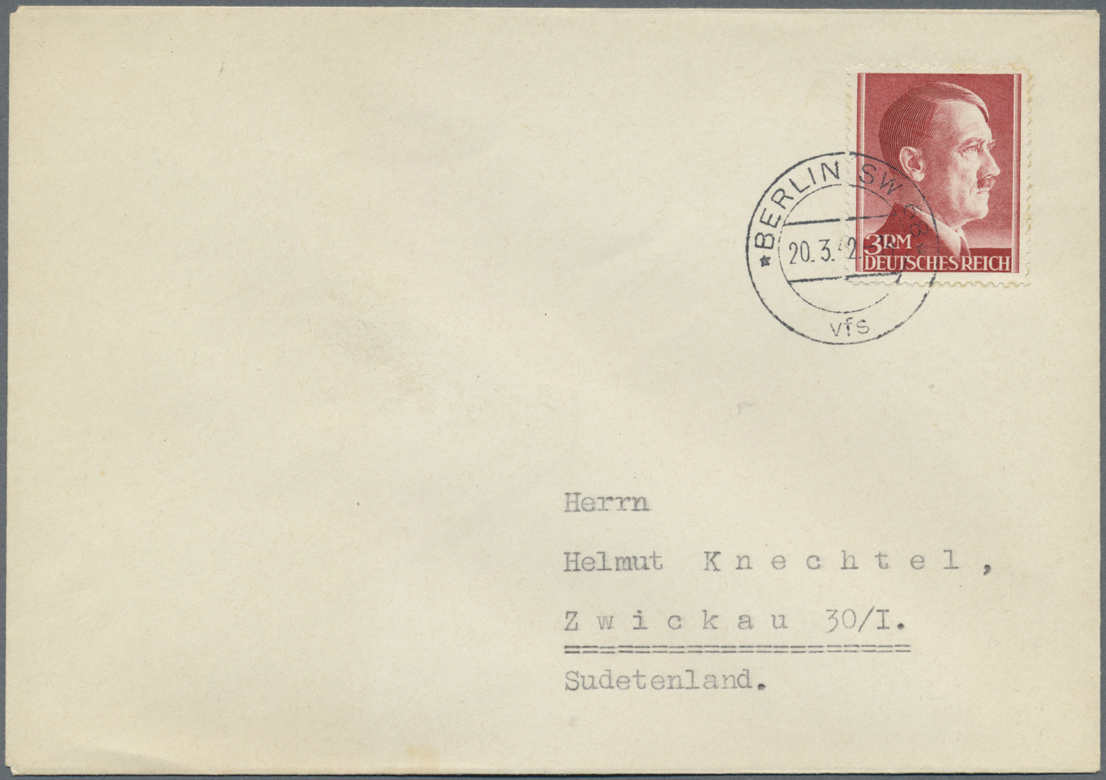 Deutsches Reich - 3. Reich: 1941/1942, Hitler-Dauerserie, kompletter Satz 1 Pfg. bis 5 RM (natürlich