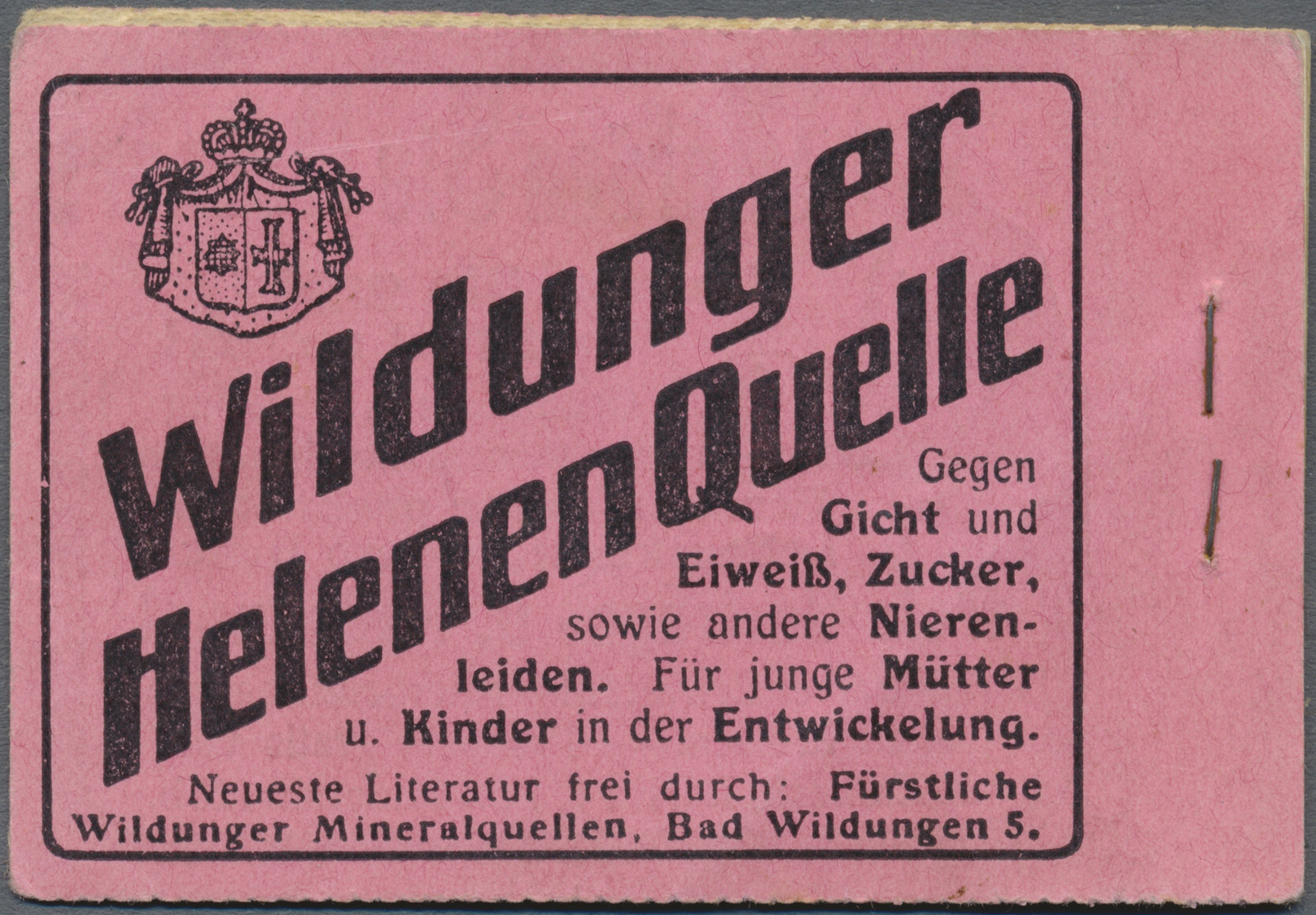 Deutsches Reich - Markenheftchen: 1910, 2 M. Germania-Markenheftchen, Deckel Und Alle Zwischenblätte - Libretti