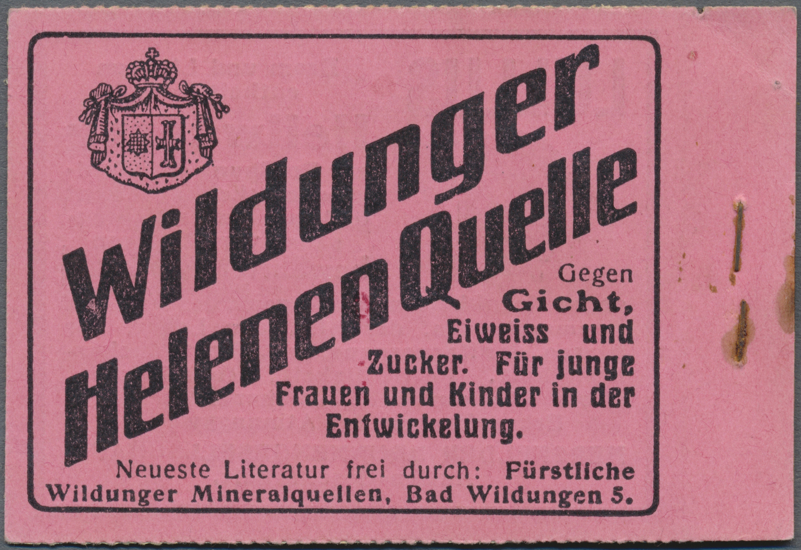 Deutsches Reich - Markenheftchen: 1910, 2 M. Germania-Markenheftchen, Deckel Und Alle Zwischenblätte - Carnets