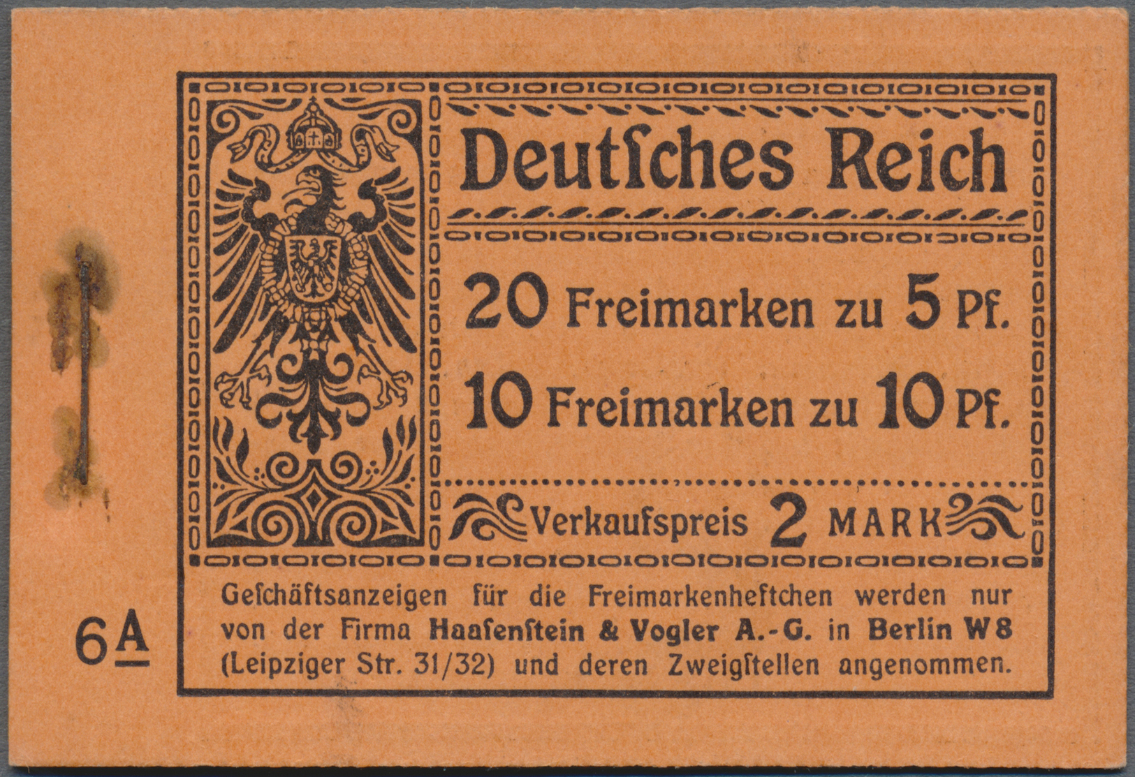 Deutsches Reich - Markenheftchen: 1911, 2 M. Germania-Markenheftchen, Deckel Und Alle Zwischenblätte - Postzegelboekjes