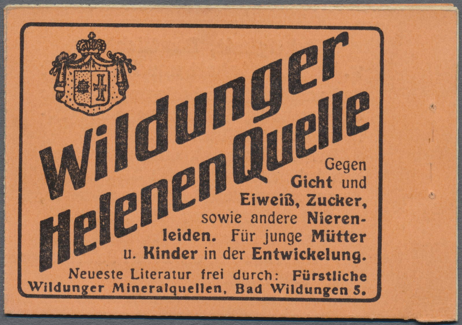 Deutsches Reich - Markenheftchen: 1912, 2 M. Germania-Heftchen Mit ONr. 8, LEER Und Mit Bedruckten Z - Carnets