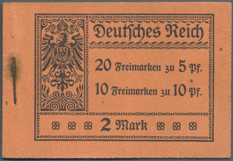 Deutsches Reich - Markenheftchen: 1913, 2 M. Germania-Markenheftchen Ohne ONr., Leer Mit 4 Unbedruck - Postzegelboekjes