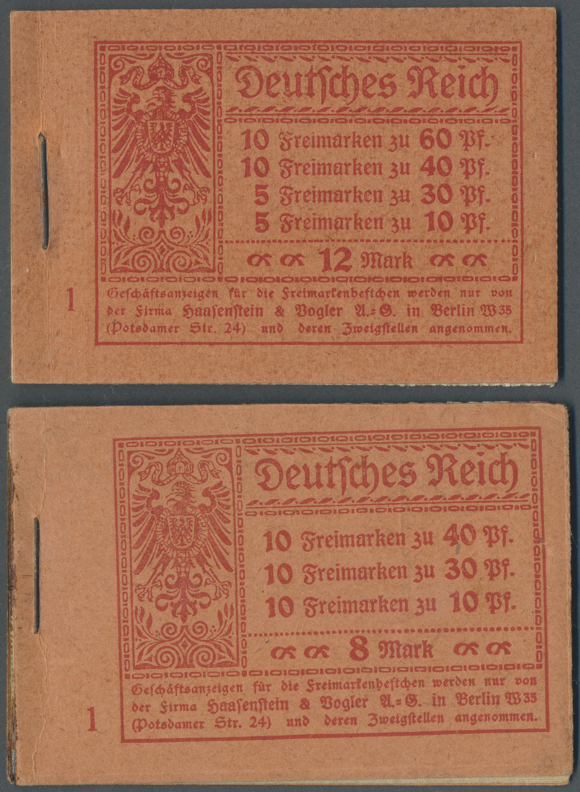** Deutsches Reich - Markenheftchen: 1921, 2 Komplette Markenheftchen Jeweils Durchgezähnt Mit ONr. "1" - Postzegelboekjes