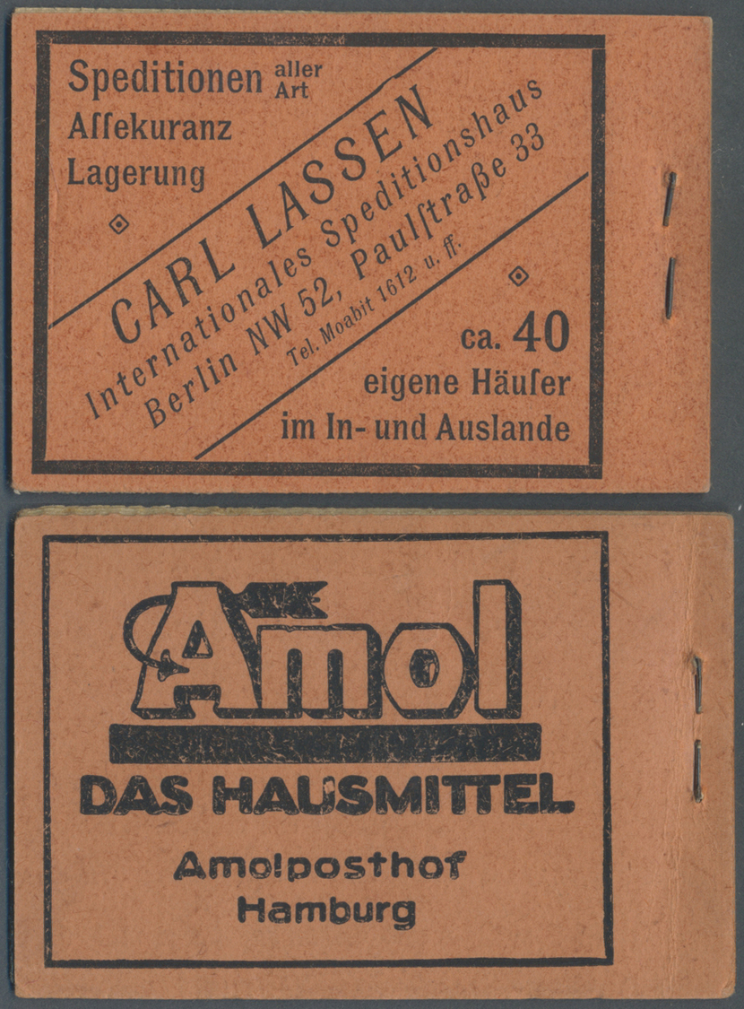 ** Deutsches Reich - Markenheftchen: 1921, 2 Komplette Markenheftchen Jeweils Durchgezähnt Mit ONr. "1" - Carnets