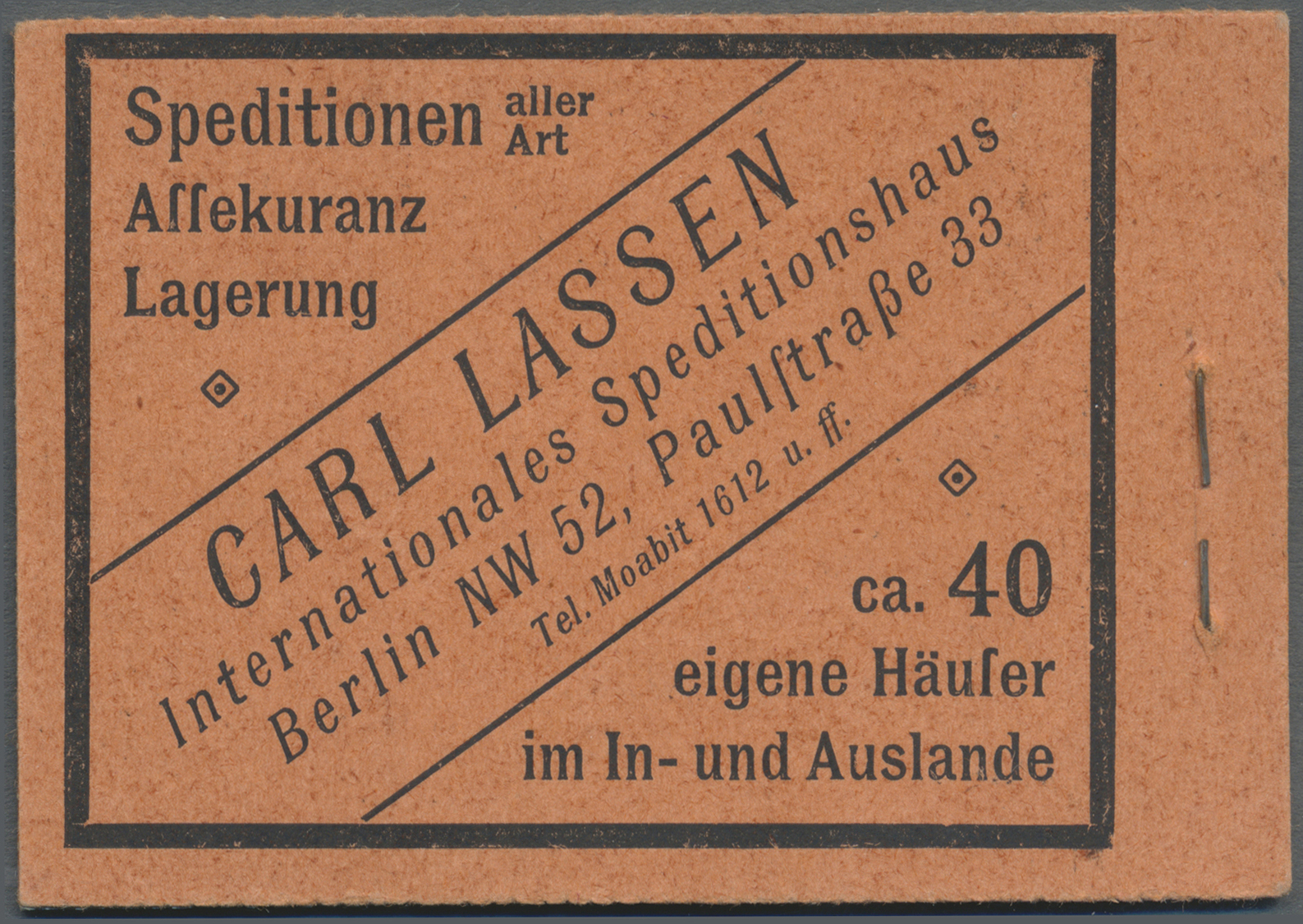 ** Deutsches Reich - Markenheftchen: 1921, 12 M. Germania-Heftchen Mit ONr. 1, Heftchen-Rand Dgz., Post - Postzegelboekjes