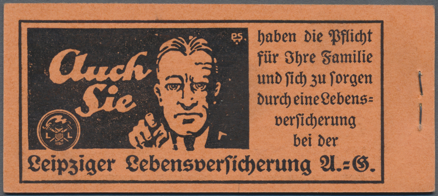 ** Deutsches Reich - Markenheftchen: 1925, MH 2 RM "Neuer Reichsadler", 1. Deckelseite Mit Bleistiftbes - Carnets