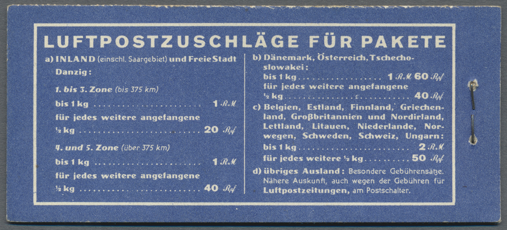 ** Deutsches Reich - Markenheftchen: 1931, 2 Mark Flugpost Markenheftchen "20.1" Postfrisch Mit Heftche - Carnets