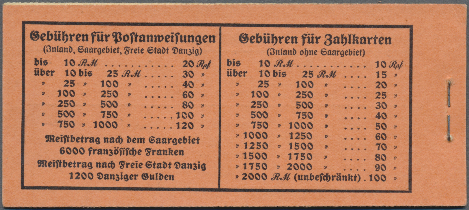 ** Deutsches Reich - Markenheftchen: 1928, Markenheftchen Reichspräsidenten, O.Nr. 8 Mit Einigen Mängel - Postzegelboekjes