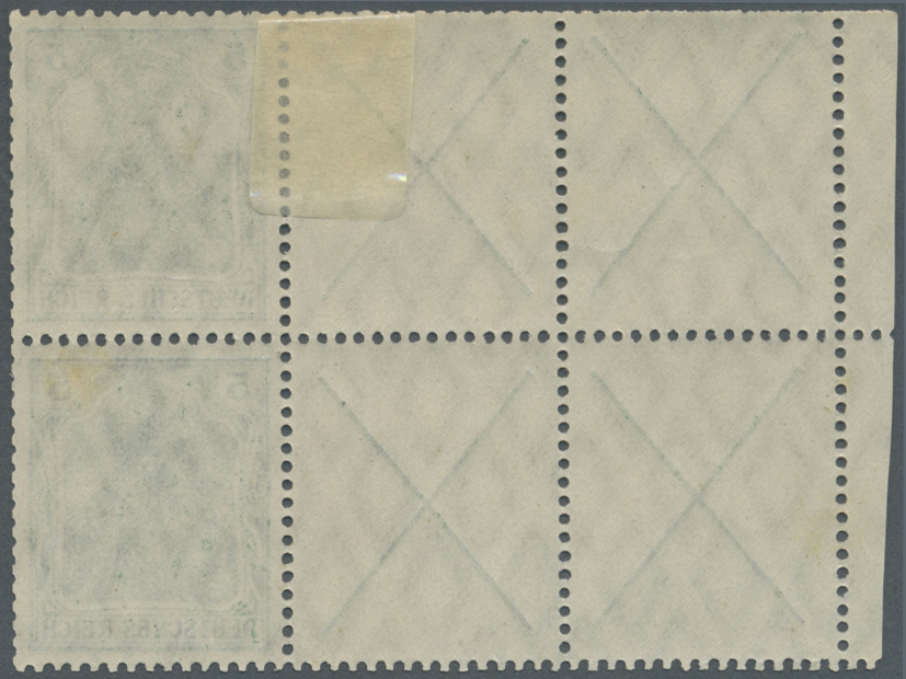 * Deutsches Reich - Markenheftchenblätter: 1905, 4 Diagonalkreuze Und 2 Stück 5 Pfg Germania, Mit Falz - Postzegelboekjes