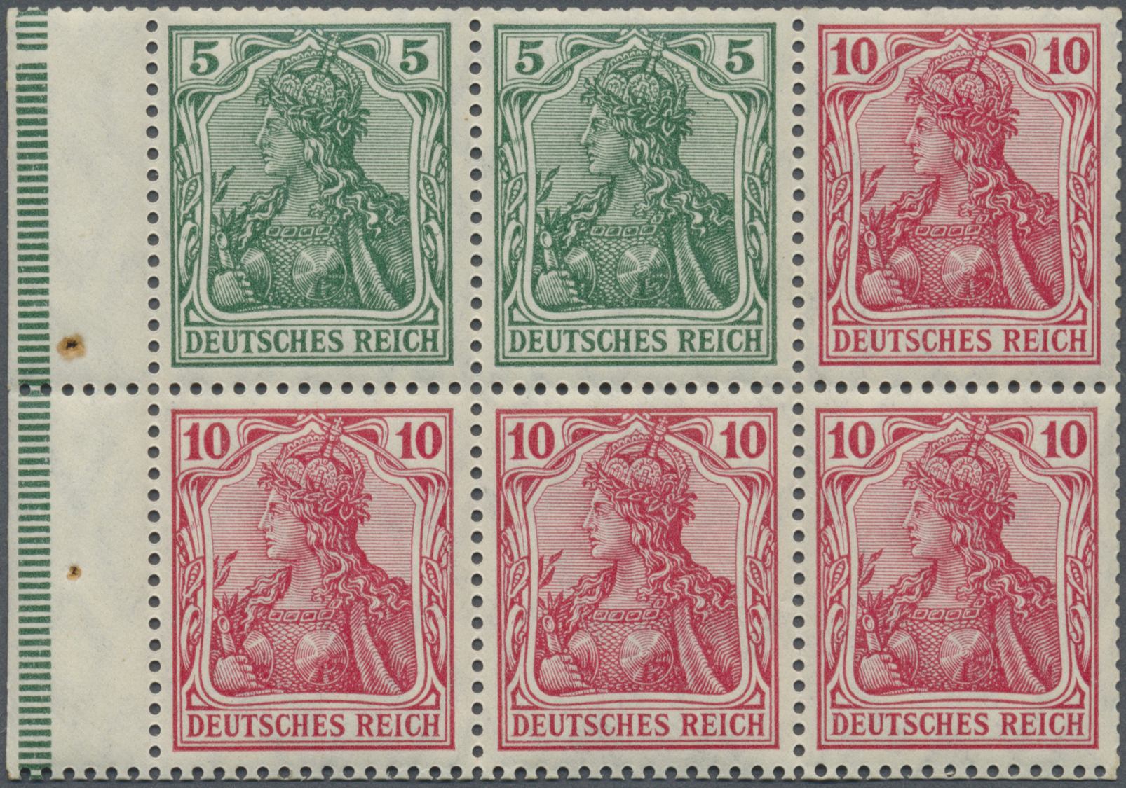 ** Deutsches Reich - Markenheftchenblätter: 1913 - 1916, 5 (85Ia) Und 10 Pf (86Ib) Germania Heftchenbla - Postzegelboekjes