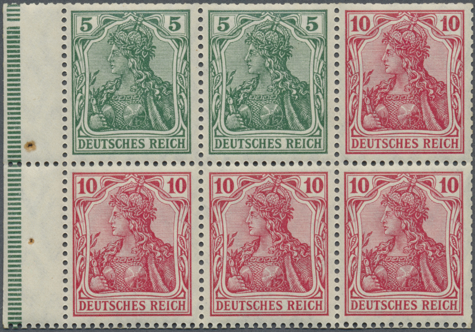 ** Deutsches Reich - Markenheftchenblätter: 1913 - 1916, 5 (85Ia) Und 10 Pf (86Ib) Germania Heftchenbla - Carnets