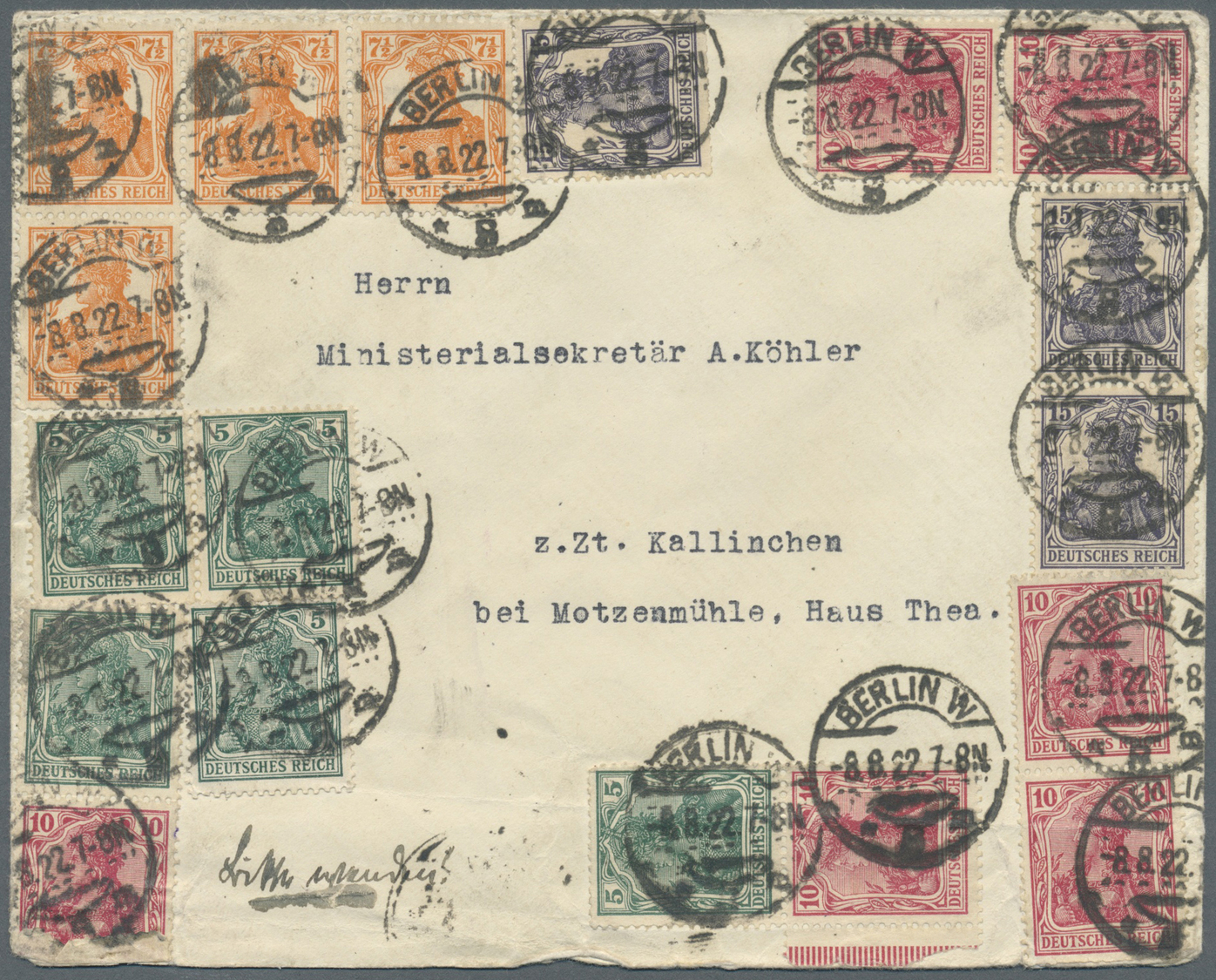 Br Deutsches Reich - Markenheftchenblätter: 1918, Germania-Heftchenblätter Nr. 16 Und 17 Jeweils Ohne R - Postzegelboekjes