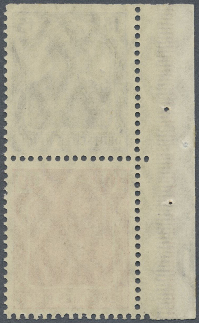 ** Deutsches Reich - Zusammendrucke: 15+10 Pfg. In Seltener Farbe Dunkelrosarot (Mi.Nr. 86 II F), Postf - Se-Tenant