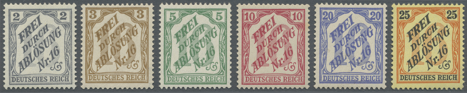 ** Deutsches Reich - Dienstmarken: 1905, Zähldienstmarken Für Baden, Sehr Schöner Postfrischer Satz Tie - Service