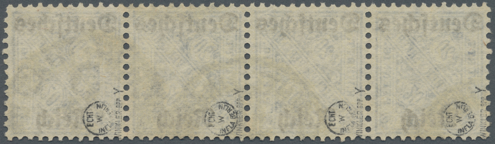 O Deutsches Reich - Dienstmarken: 1920, 20 Pfg. Dunkelultramarin, Wasserzeichen Ringe, Gestempelter Wa - Service