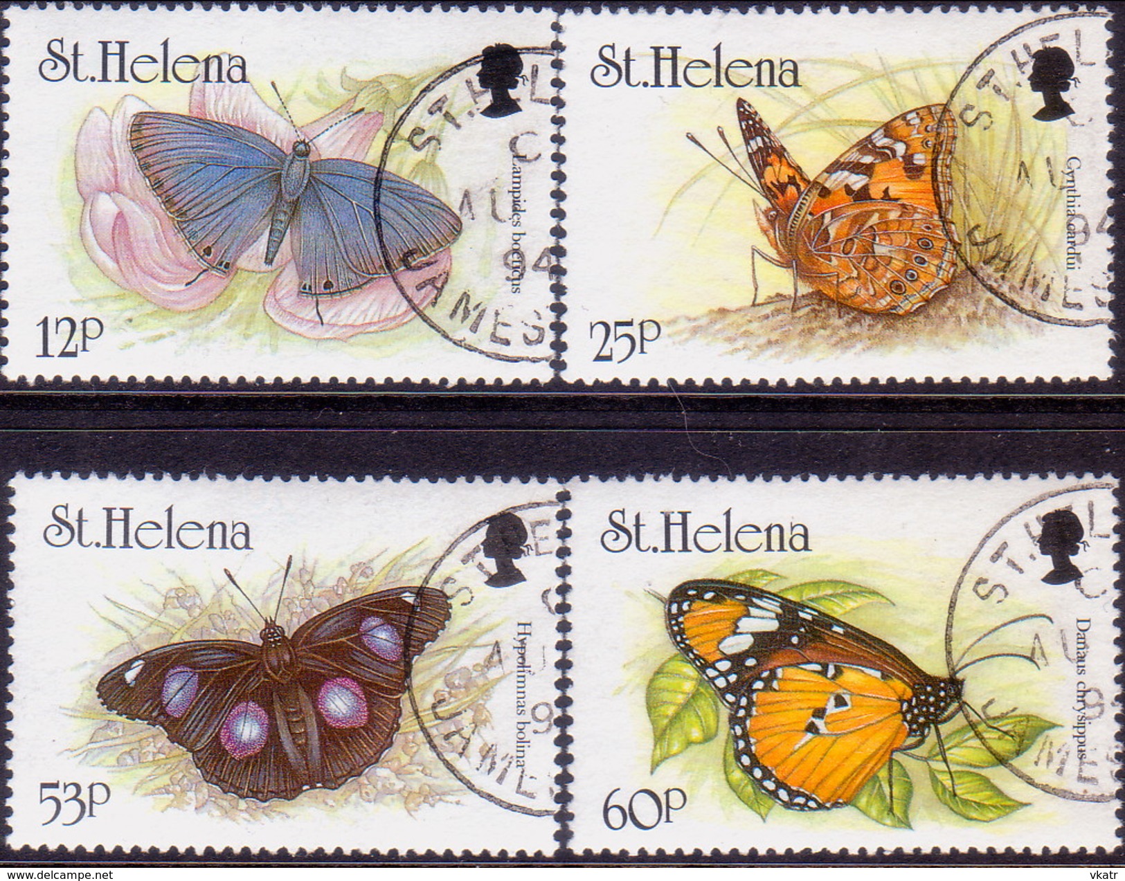 ST HELENA 1994 SG #667-70 Compl.set Used Butterflies - Isola Di Sant'Elena