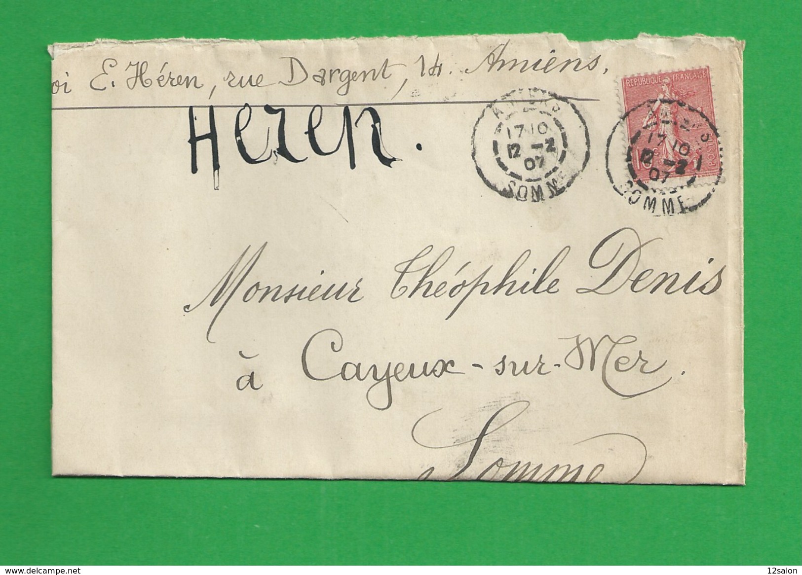 Lettre N° 129 Obl Paris - 1877-1920: Semi Modern Period