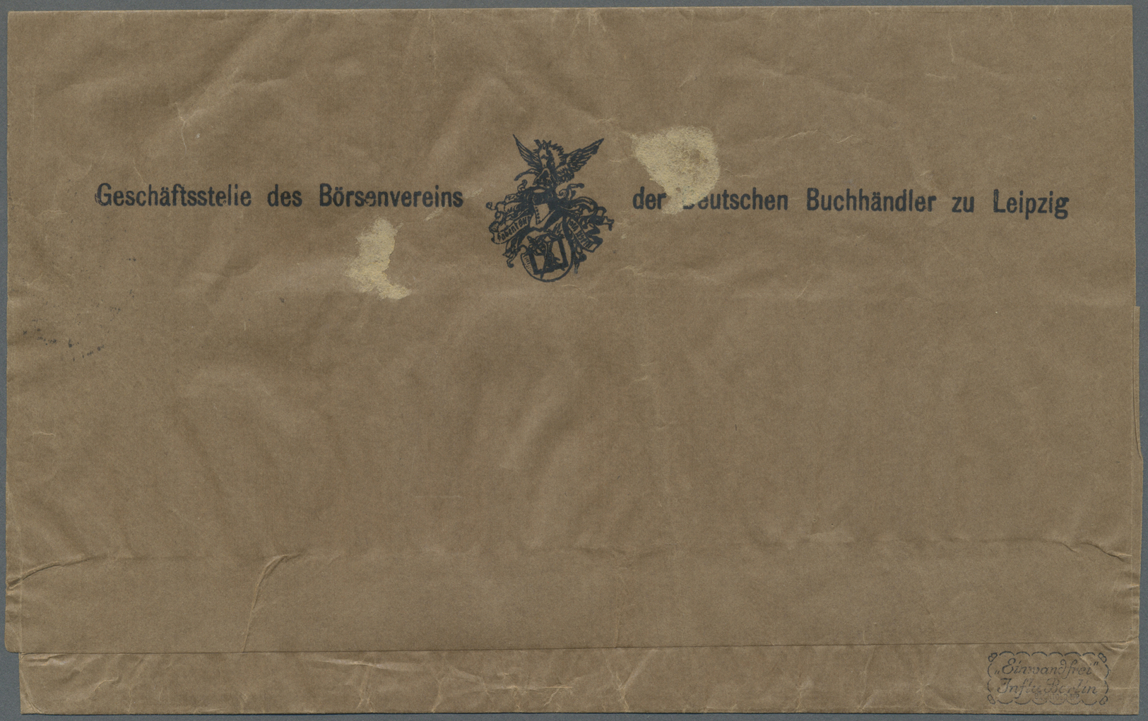 Br Deutsches Reich - Lokalausgaben 1918/23: LEIPZIG 8: 1923, Gebührenzettel "Taxe Percue" Auf Auslandss - Lettres & Documents