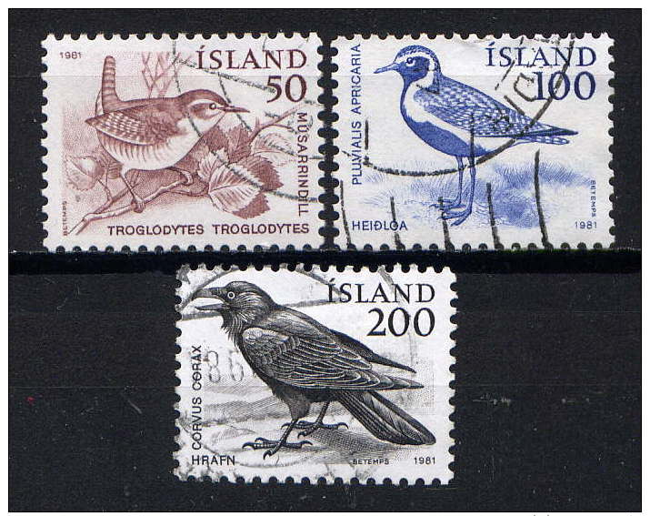 ISLANDE. - 520/522° - OISEAUX - Oblitérés