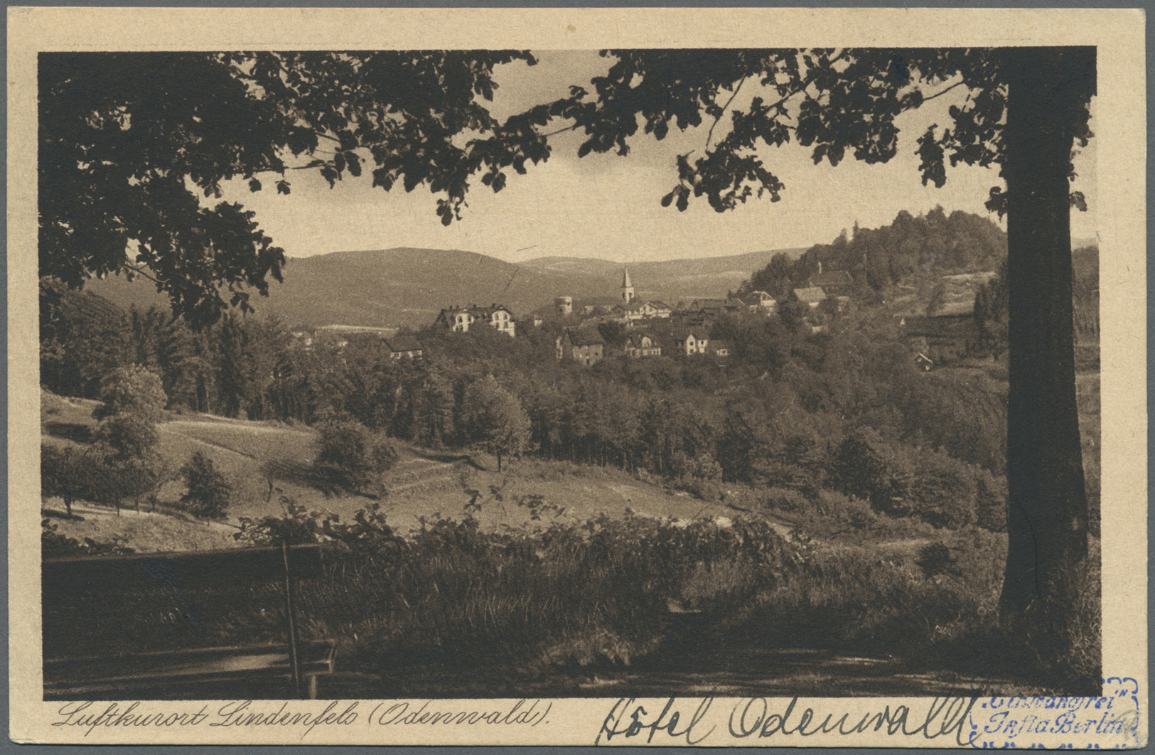 Br Deutsches Reich - Lokalausgaben 1918/23: LINDENFELS: 1923, Gebührenzettel Mit Setzkastenstempel "Geb - Brieven En Documenten