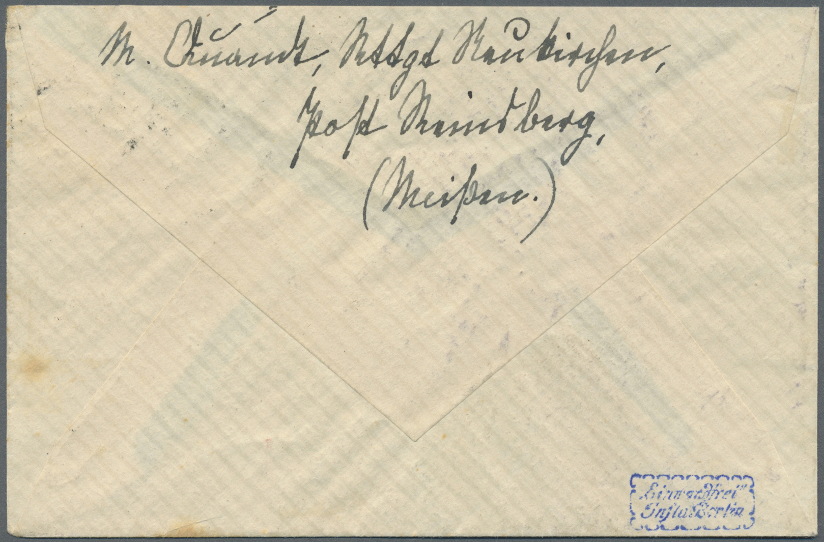 Br Deutsches Reich - Lokalausgaben 1918/23: REINSBERG: 1923, Gebührenzettel "75000 M. Gebühr ** Bezahlt - Lettres & Documents