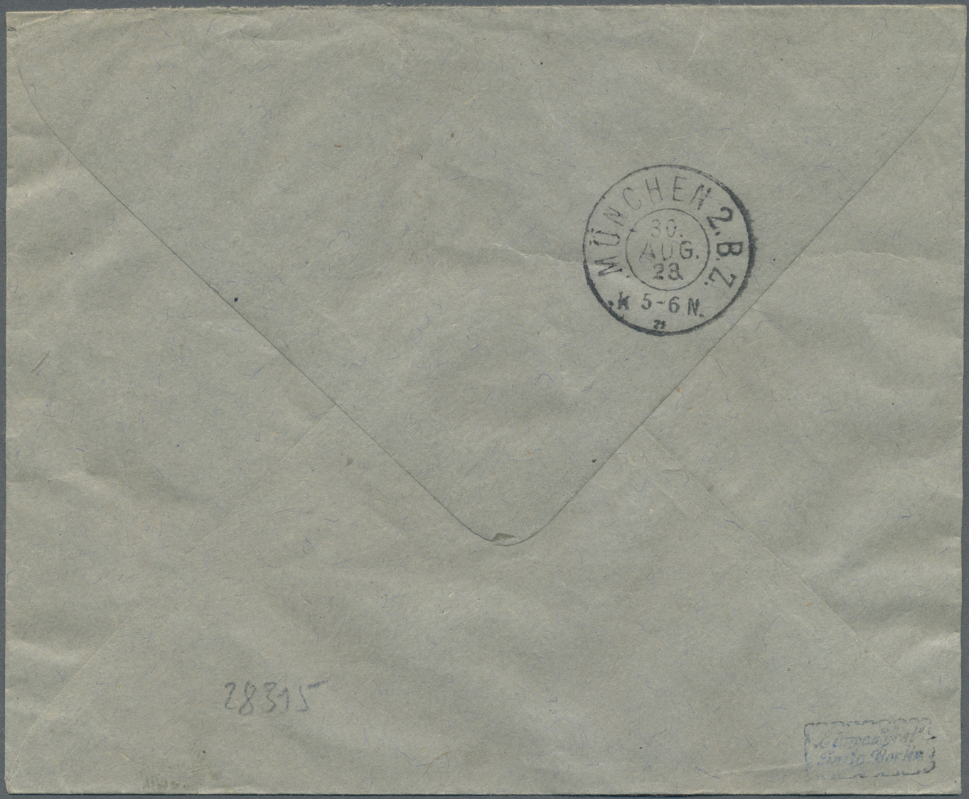 Br Deutsches Reich - Lokalausgaben 1918/23: SCHLIERSEE: 1923, Postsackverschlußzettel Als Gebührenzette - Lettres & Documents
