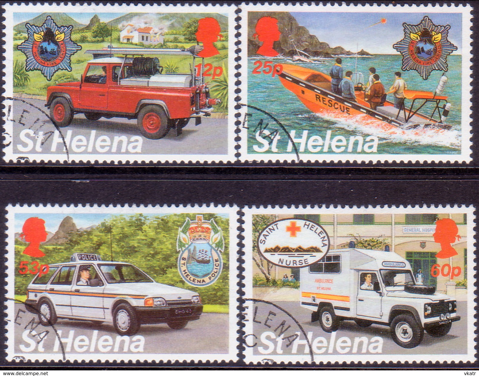 ST HELENA 1995 SG #681-84 Compl.set Used Emergency Services - Saint Helena Island