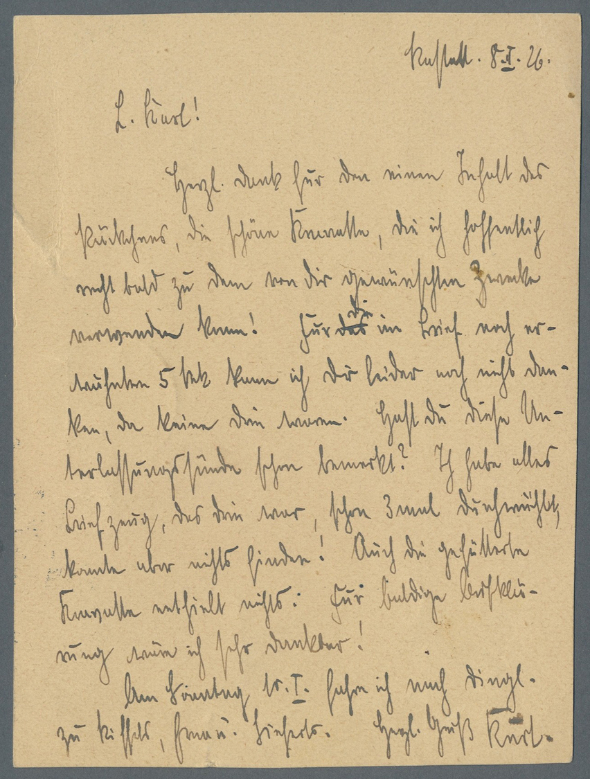 GA Deutsches Reich - Ganzsachen: 1926, Postkarte 5 Pf Rheinland Ohne Erkennbaren Zudruck, TOTAL VERSCHN - Autres & Non Classés