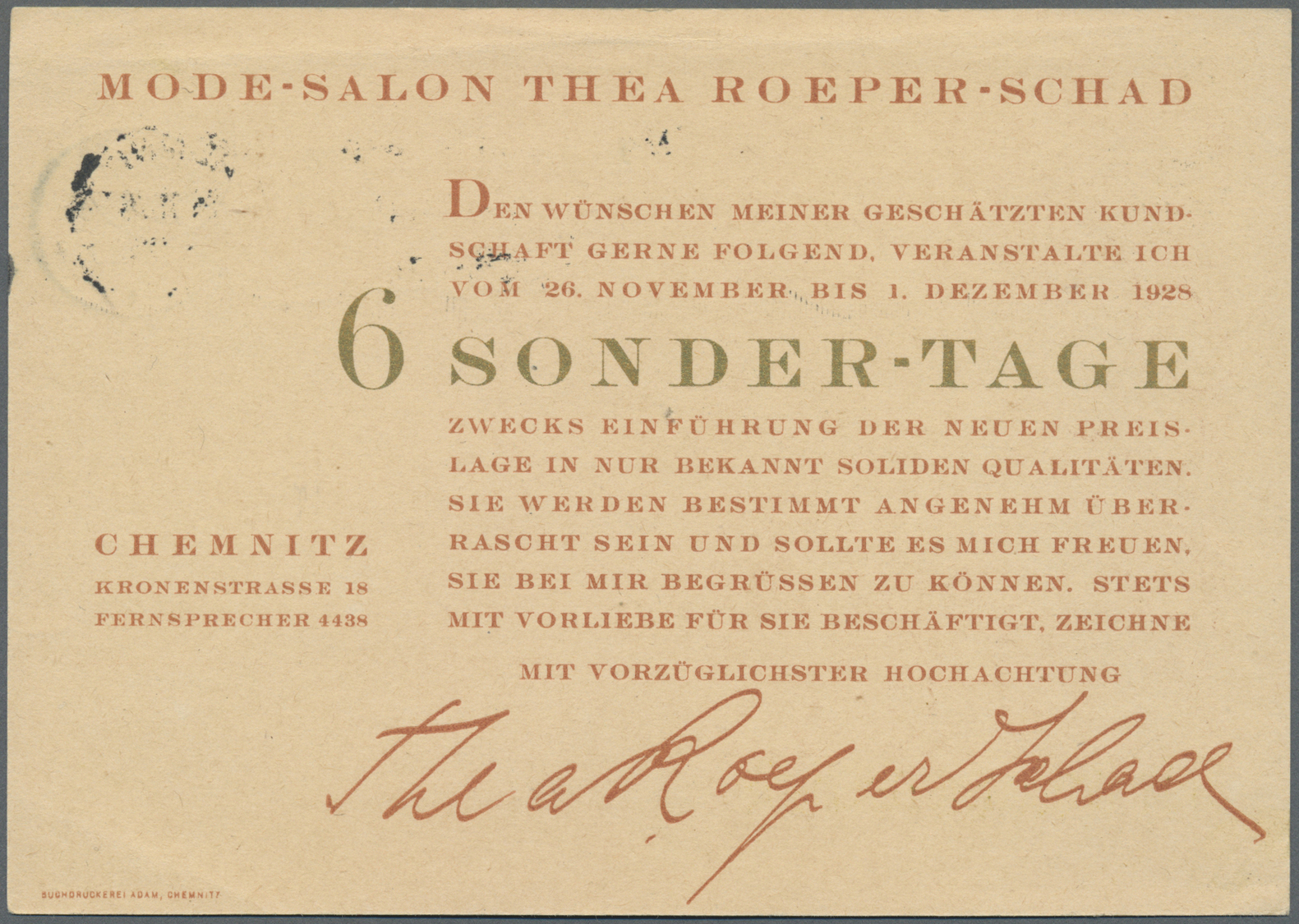 GA Deutsches Reich - Ganzsachen: 1929, 8+7 Pfg. Nothilfe Ganzaschenkarte Mit Rückseitigem Zudruck "Mode - Andere & Zonder Classificatie